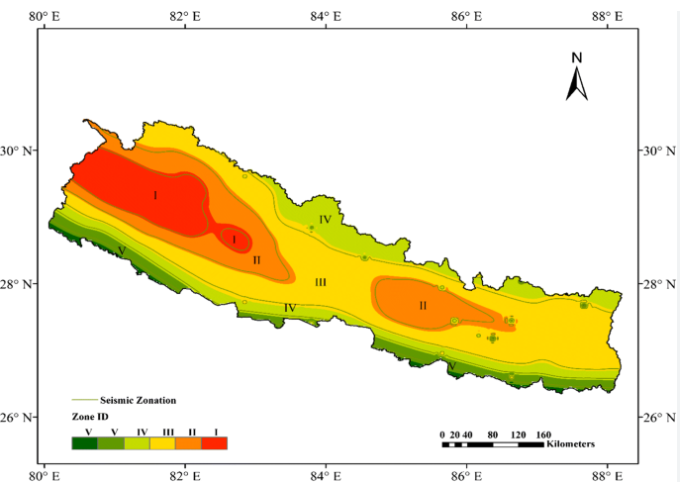 sesmic zone of Nepal